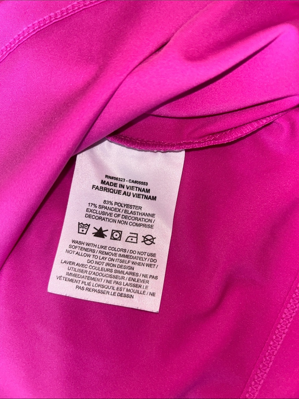 Nike Hot Pink Cropped Short Sleeve Tee with White Logos - Picture 8 of 11